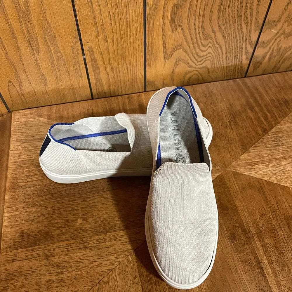 Rothy's The Slip On Sand Knit Fabric Low Everyday Sneakers - Size W8 - Picture 4 of 15